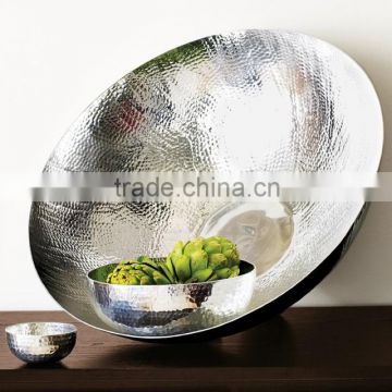 Aluminum Hammered Silver Bowl