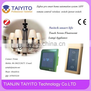 2015 TYT Fashion Design Wulian ZigBee Home Automation Remote Light Switch Digital Wireless Remote Control Switch