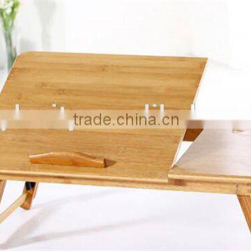 Portable bamboo laptop bed table