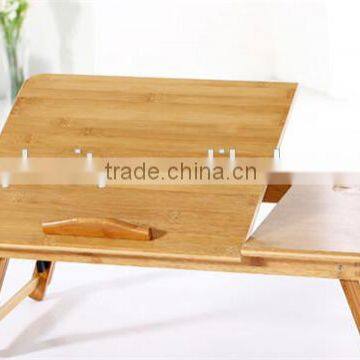 Laptop Table Notebook Desk Natural Bamboo Foldable Folding Bed Table