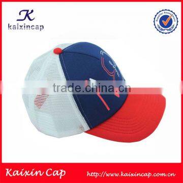 Wholesale Black Puff Embroidery Curved Brim 6 Panel Trucker Hat photo-4