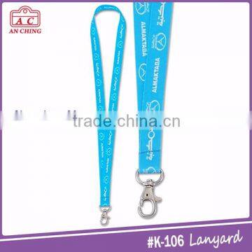 Popular Colorful Heated Transfer Polyester id Lanyard With Snap Hook
