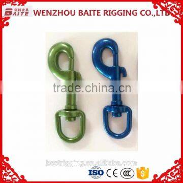 China Supplier Color Painted Swivel Bolt Snap,Aluminum swivel spring bolt hook ,Colorful Spring Hook in carabiner manufacturer