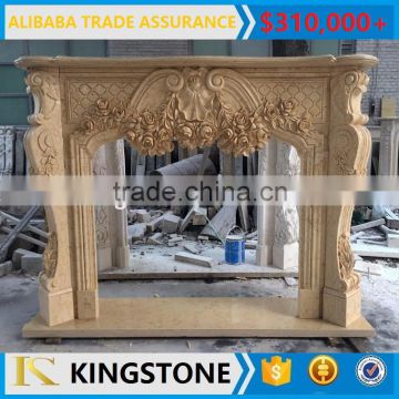 marble giallo atlantide fireplace mantel for indoor