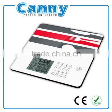 Eat-Smart Digital Kitchen Scale Multi-funcwith 999 Food Code With Calories, Fat, Protein Multi Function Food Nutrition Scale