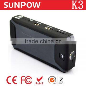 Double USB Powerful Mini Auto Jump Starter Lipo Car Battery Pocket Jump Starter