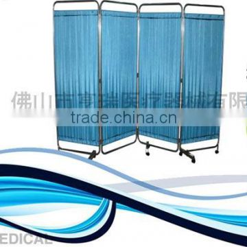 Hospital equipment 4 panels ward bed side folding medical screen curtain