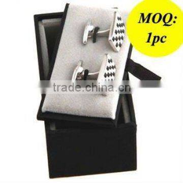 Fashion Black Fency Paper Cuff Link Box