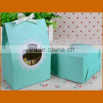 Handmade Feature and Art Paper Wedding Candy Box With Window photo-2