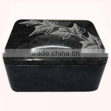 Mini granite box with carving