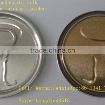 209# narrow open aluminum easy open lids for condensate milk