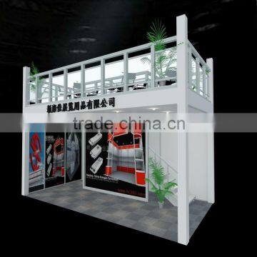 two storey structure exhibit booth