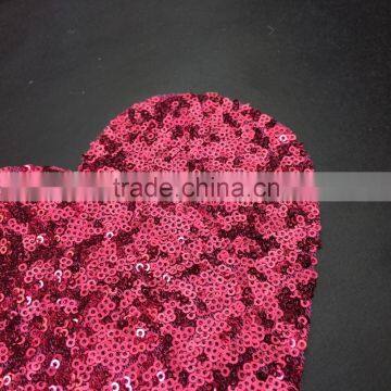 Hot Sale Sequin Heart Applique,sequin Heart for Children Garment Quality Choice photo-3