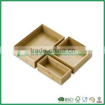 Bamboo wooden drawer box free combination