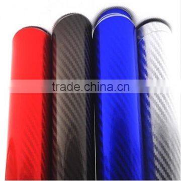 High gloss reflective carbon fiber 5d vinyl wrap for car body wrapping