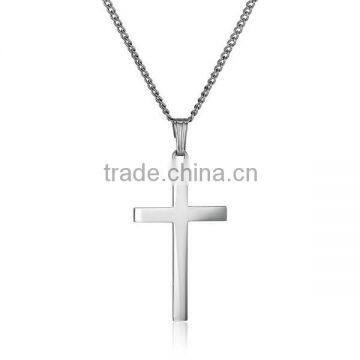 925 Sterling Silver Polished Cross Pendant Necklace