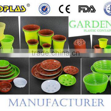 Colorful Decorative Plastic Flower Pots (Small or big all can be manufacture)