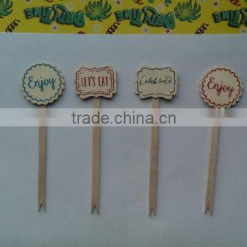 Wooden cake pick