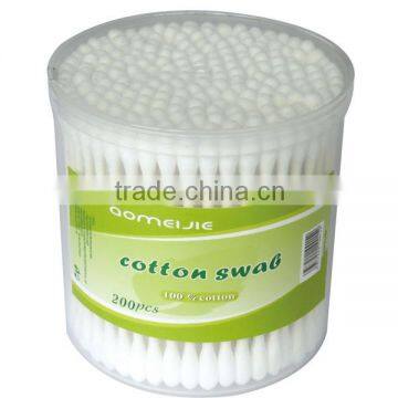 200pcs ear cleaning applicators pure cotton swabs in pp can