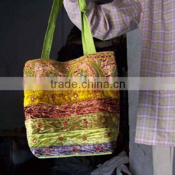 NEW ARRIVAL~MODI VELVET KUTCHI THAILLY BAG WITH MIRROR WORK