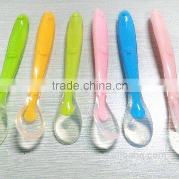 High Quality BPA Free Durable& Flexible Silicone Baby Feeding Spoon