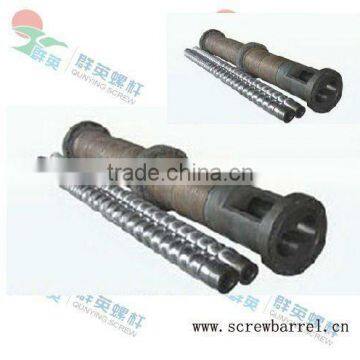 parallel twin screw and cylinder for plastic recycling