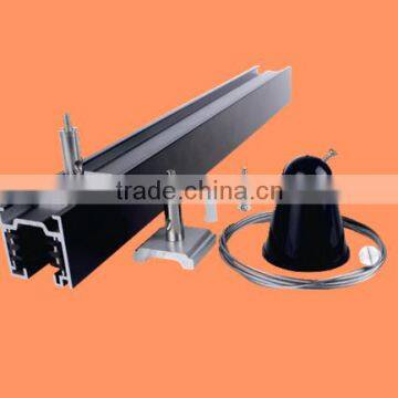 square track 3 circuits track suspension accessories led light fixture of ceiling