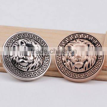 High-grade metal buttons Circular tall lion button Men and women suit jacket coat Custom Made Metal Buttons