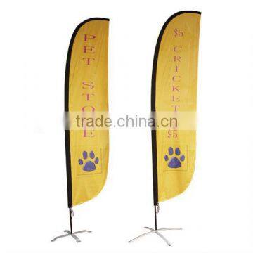 Outdoor promotional feather flag pole and base kit