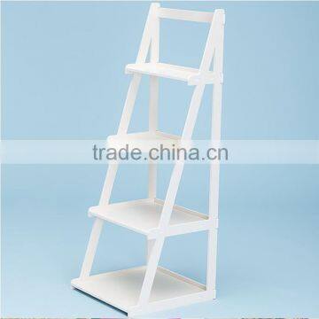 Decroative Garden Wrought Wooden Flower Shelf photo-2