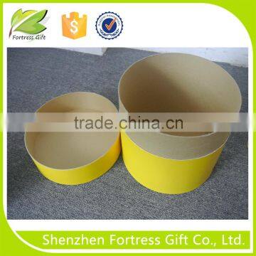 yellow cardboard cylinder packaging box for food