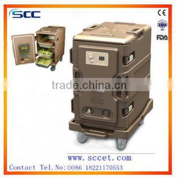 Restaurant Food Warmer Display hotel food warming mobile trolly charged food warming