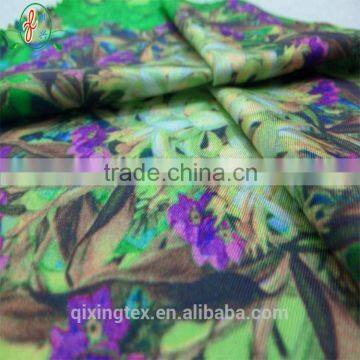 Flower Digital Printing Jersey Fabric Breathable Sportwear Fabric Women Dresses photo-4