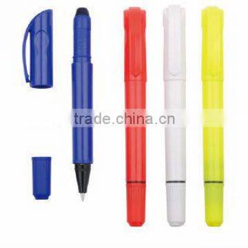 double-end highlighter with ball pen