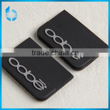 Soft pvc non-phthalate rubber garment patch/silicone label