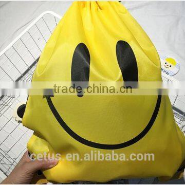 Fashionable Drawstring Nylon Yelllow Bag Backpack photo-3
