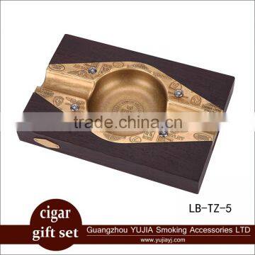 Guangzhou Wenge Custom Wooden Cigar Ashtray Gift Set photo-5