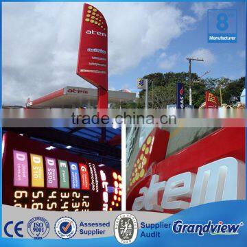 China manufacturer outdoor aluminum advertising pylon sign