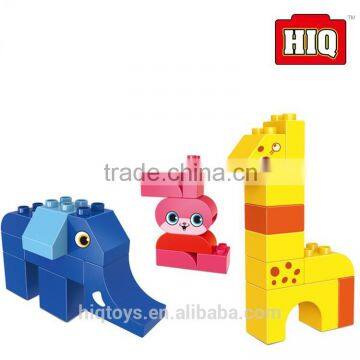 plastic zoo animal intellect building blocks toys for kids