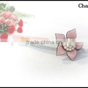 Handmade wholesale fashion hair accesspru of flower hairpins with pearls