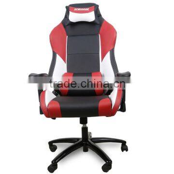 RED&BLK Genuine Leather Swivel Sports Chair /Gaming Racing Office Chair by China Online Shopping /New Stylish Gaming Chair RECAR