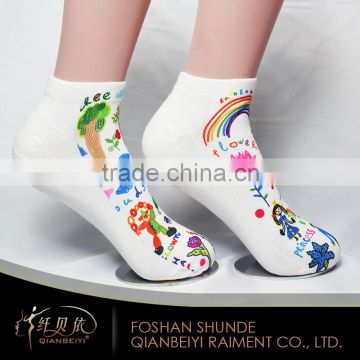 Fashion white custom sublimation print hot girls tube socks