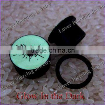 Wholesale Acrylic Body Piercing Jewelry Glow In The Dark Ear Plug [UV-RT198A]
