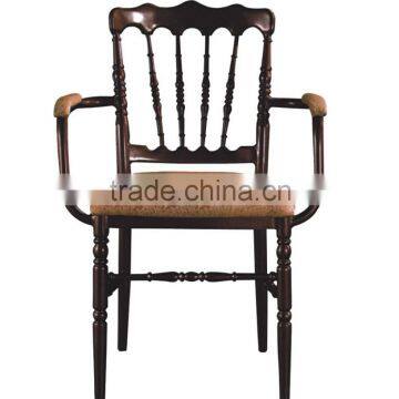Luxury Aluminum Napoleon Wedding party Chiavari Chair with armrest