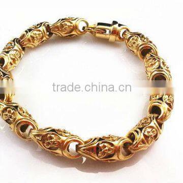 B890 stainless steel 2013 new fashion gold plated bracelets jewelry