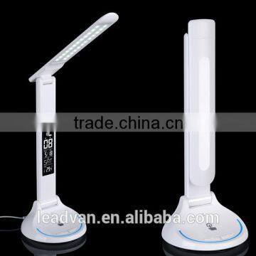 LCD Backlight Calendar Clock Function Led Desk Lamp