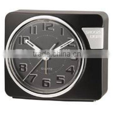 3D arabic numbers touch LED light travel alarm clock