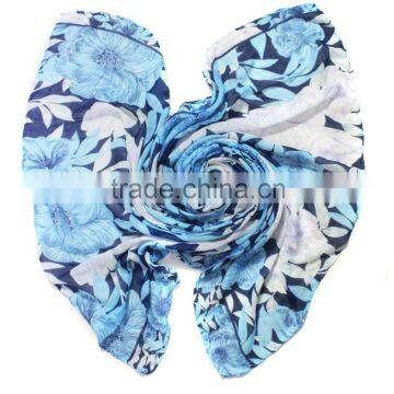 Floral Printing Cute Popular Polyester Viscose Infinity Scarf photo-3