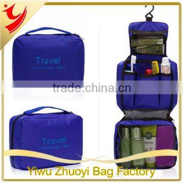 Multi-functional waterproof large hanging travel toiletry bags in popular style