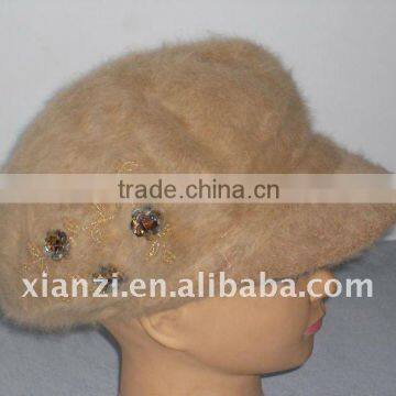 ladies fashion rabbit-hair hat